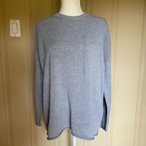 Eileen Fisher Organic Cotton Tencel Lightweight pale blue sweater sz XS - Picture 7 of 7